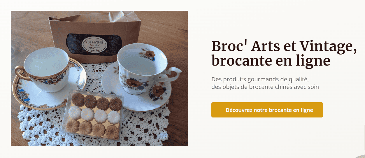 Les services à café vintage, Brocante en ligne