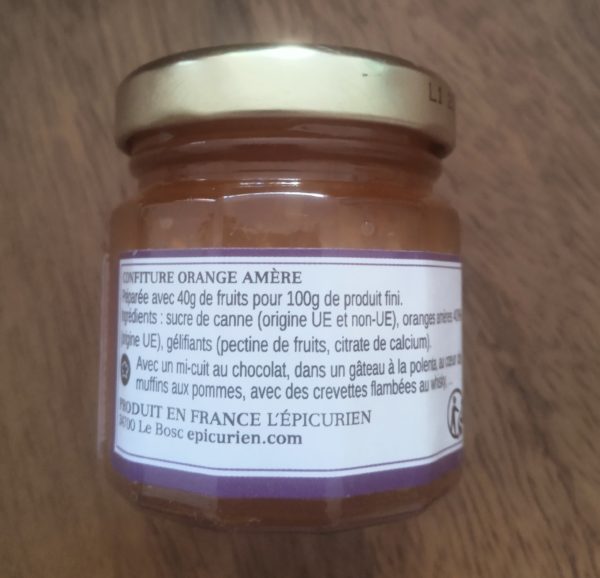 Ingrédients confiture orange amère