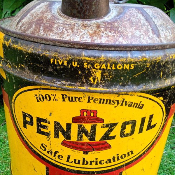 Détails du bidon et de la marque Pennzoil