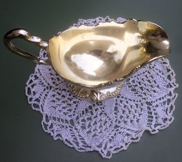 Saucière en métal argenté (petit modèle) – Image 3